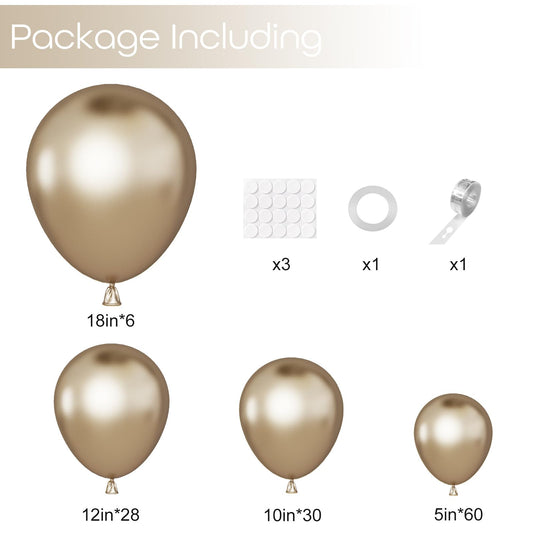 Ouddy Party chrome gold balloons 12 inch add shimmering depth to photos