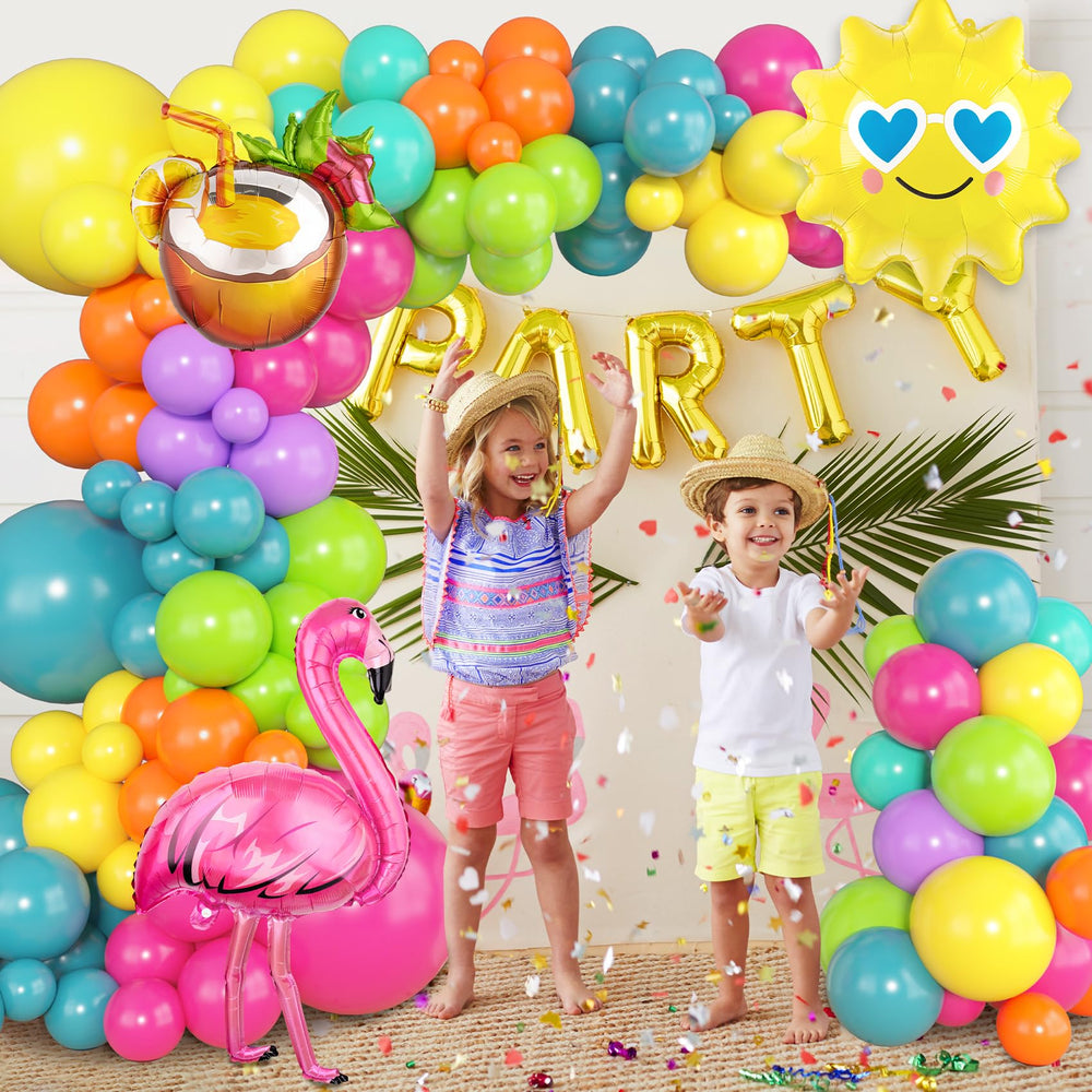 Ouddy Party coconut foil balloon for tropical centerpiece accents