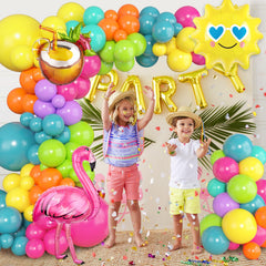 Ouddy Party coconut foil balloon for tropical centerpiece accents