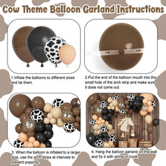 Ouddy Party cow print 12inch balloons add playful texture to rodeo-themed decor
