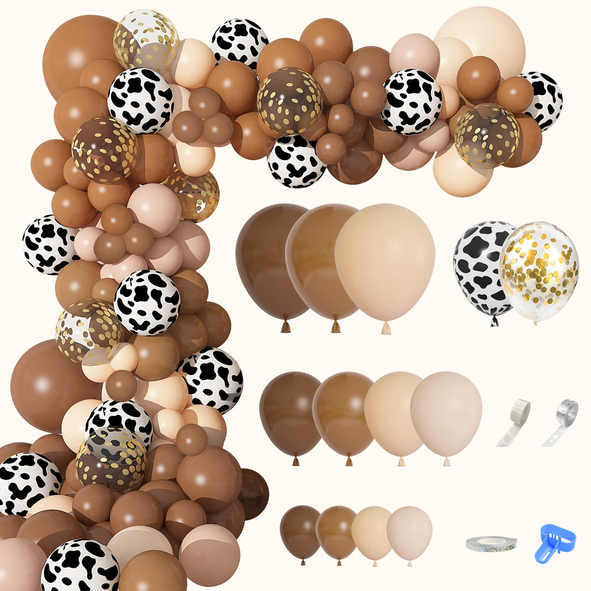 Ouddy Party cowgirl arch kit with cowboy balloons creates a dramatic western display for celebrations.