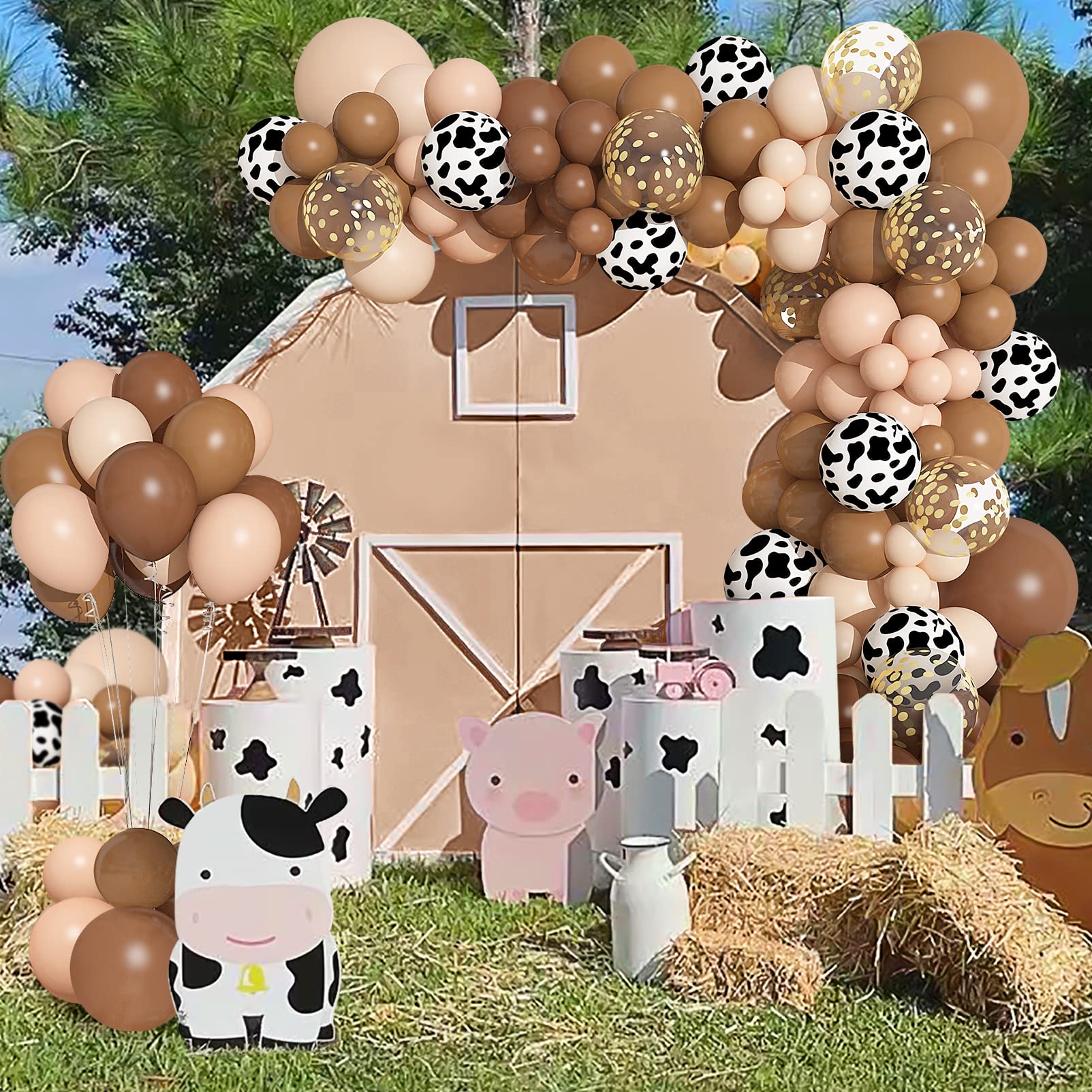Ouddy Party 10-inch cowboy balloons provide bold accents for arch or table decor.