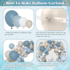 Ouddy Party dusty blue confetti 12-inch balloons add sparkle to celebrations