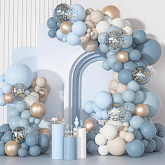 Ouddy Party dusty blue balloon arch kit for elegant event decor and photos