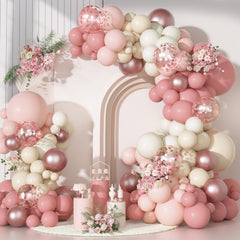 Ouddy Party dusty pink 18in balloon arch for elegant baby showers
