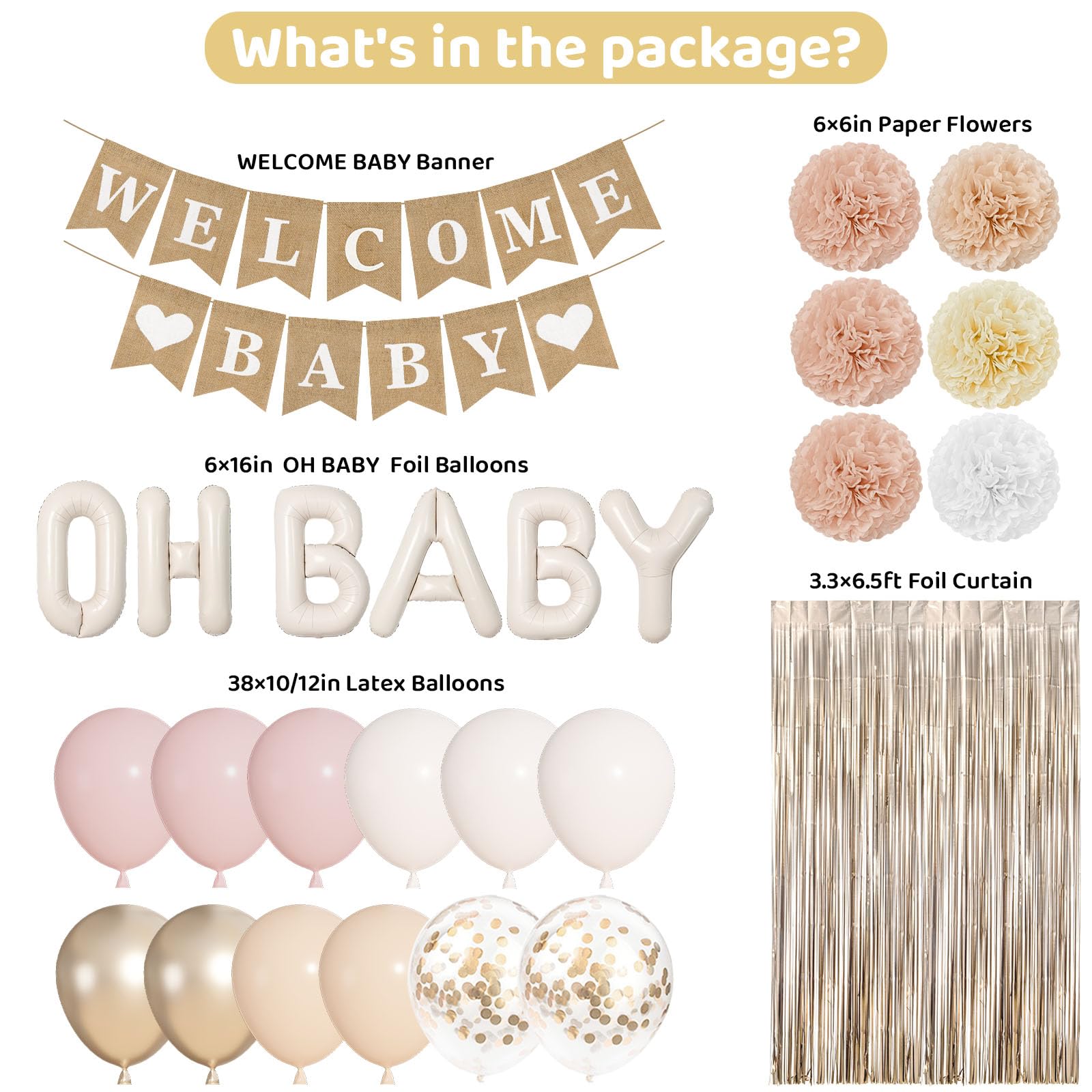 Ouddy Party dusty pink latex balloons bring soft, premium color to showers.