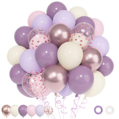 Ouddy Party dusty purple 12in balloons for elegant party arches and decor
