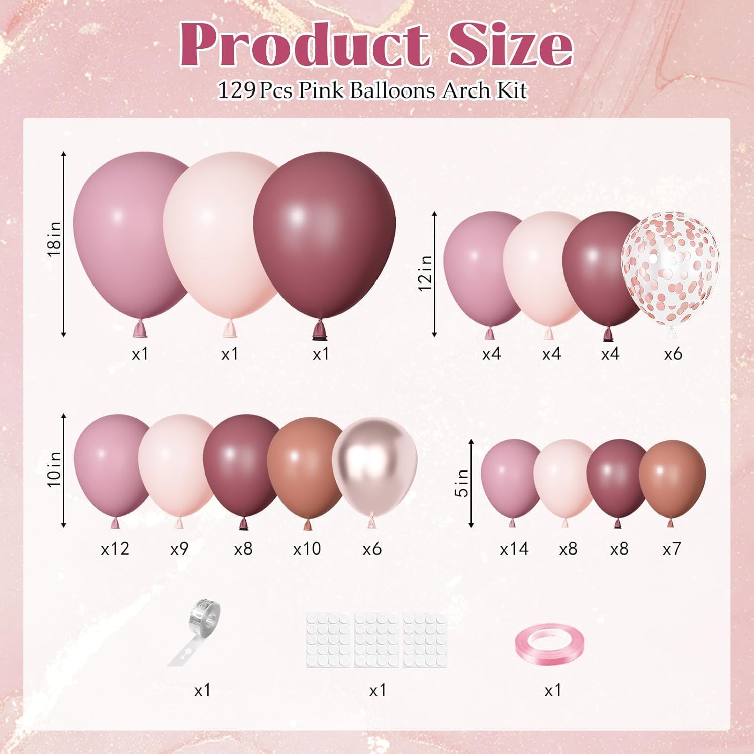 Ouddy Party 10in pink latex balloons offer versatile color accents for decor.