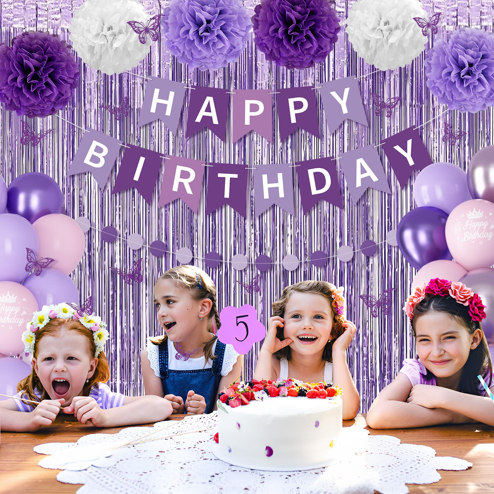 Ouddy Party foil fringe curtain adds metallic shine for photo backdrops
