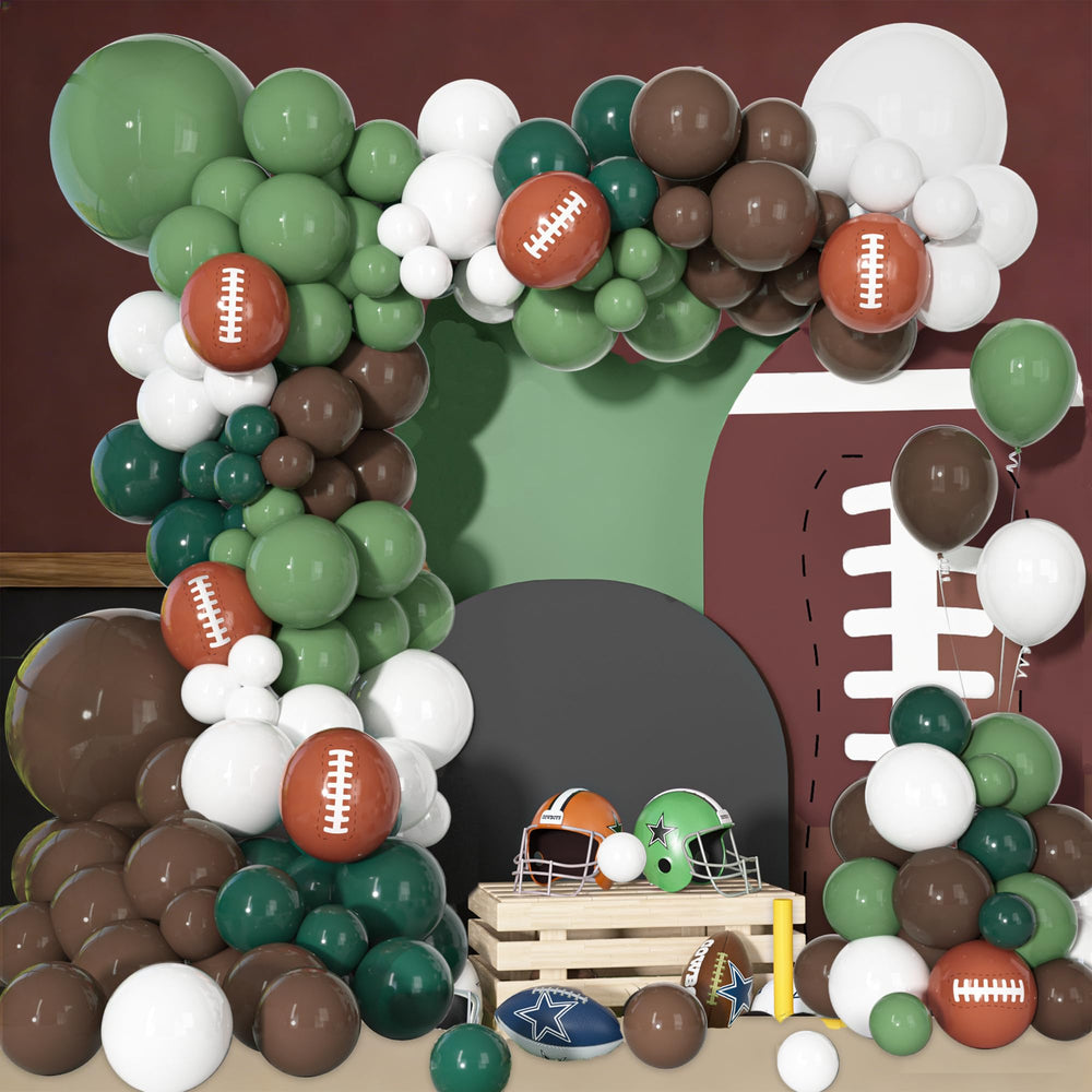 Ouddy Party football arch kit 18in matte brown balloons for a sturdy centerpiece garland