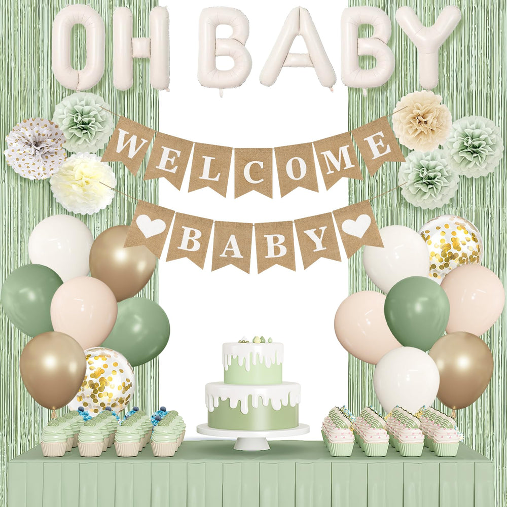 Ouddy Party green fringe curtain adds texture to photos and entrances.