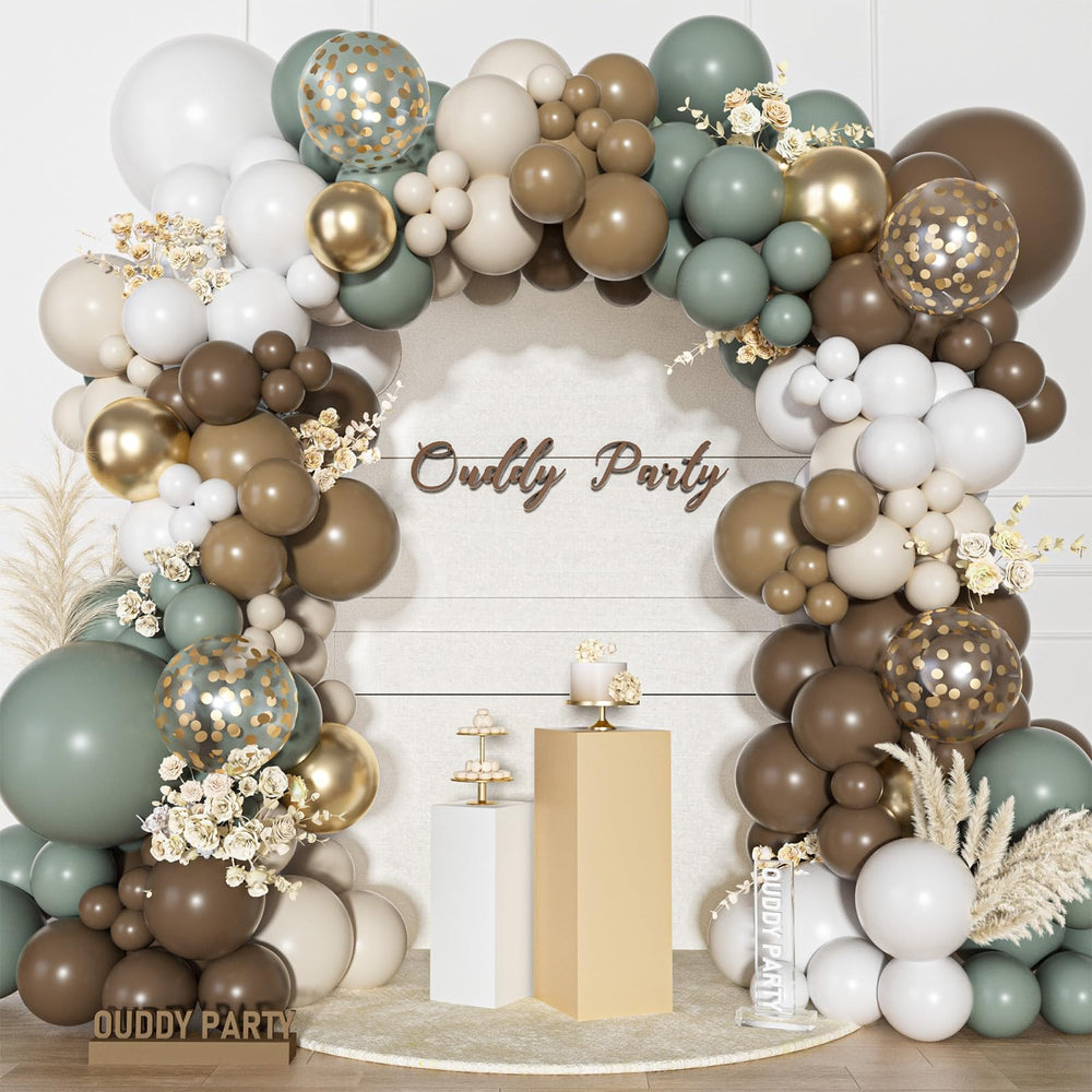 Ouddy Party 12in confetti balloons in dusty green spark festive photos