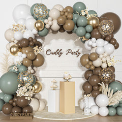 Ouddy Party 12in confetti balloons in dusty green spark festive photos