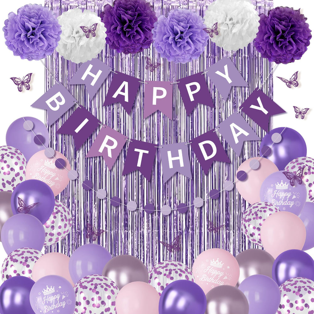 Ouddy Party lavender pink fringe curtain creates a glam backdrop for photos