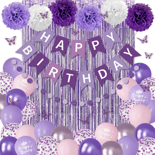 Ouddy Party lavender pink fringe curtain creates a glam backdrop for photos