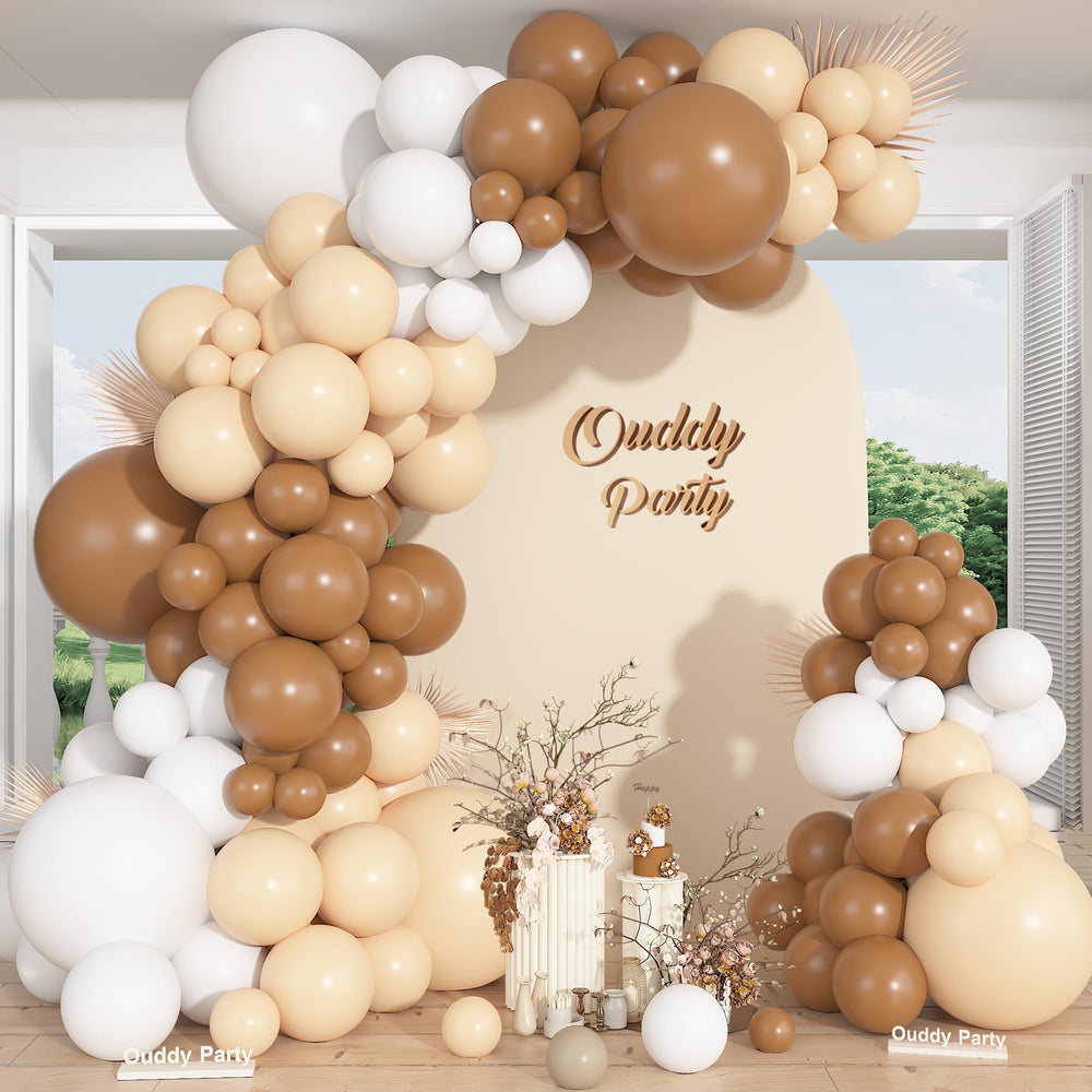 Ouddy Party 12in neutral balloons ideal for chic wedding backdrops
