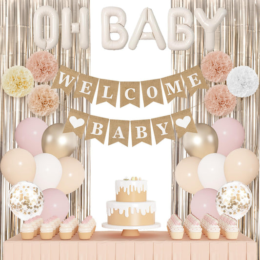 Ouddy Party Oh Baby foil balloons brighten gender reveal celebrations with shine.
