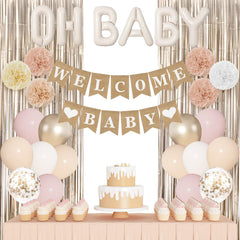 Ouddy Party Oh Baby foil balloons brighten gender reveal celebrations with shine.