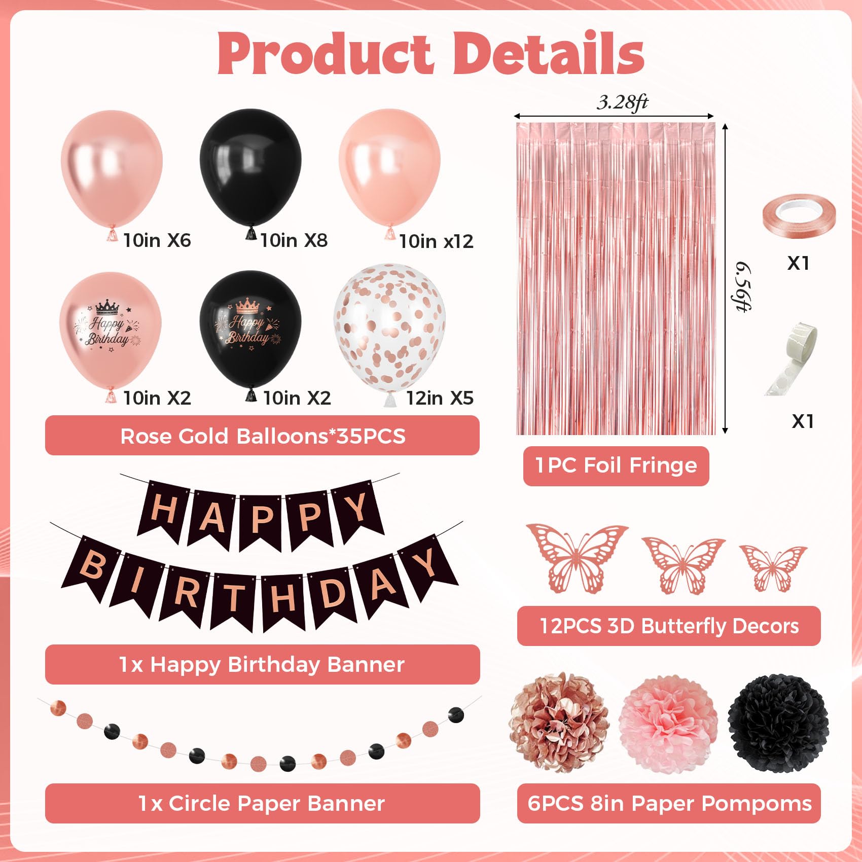 Ouddy Party paper pom poms in rose gold and white for textured decor.