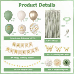 Ouddy Party paper pom poms in sage-green for texture and depth