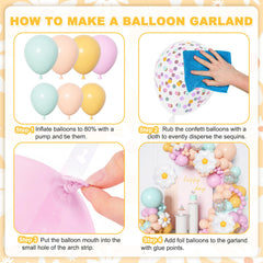 Ouddy Party pastel 10/5in balloons create soft, charming party vibes.