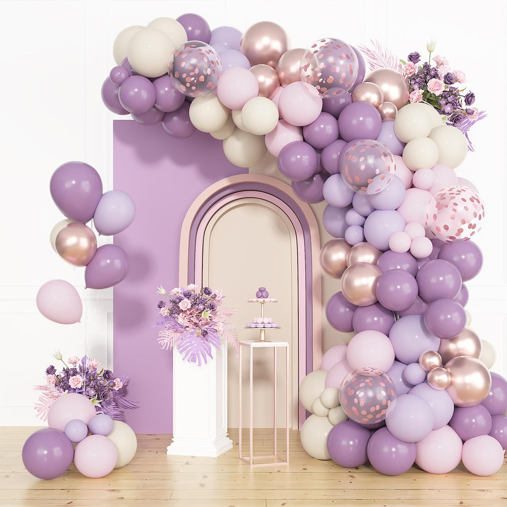 Ouddy Party pastel purple 12in balloons suitable for lavender themes