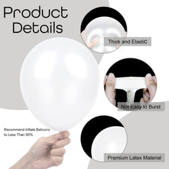 Ouddy Party pearl white 10in balloons for garlands and decorative accents