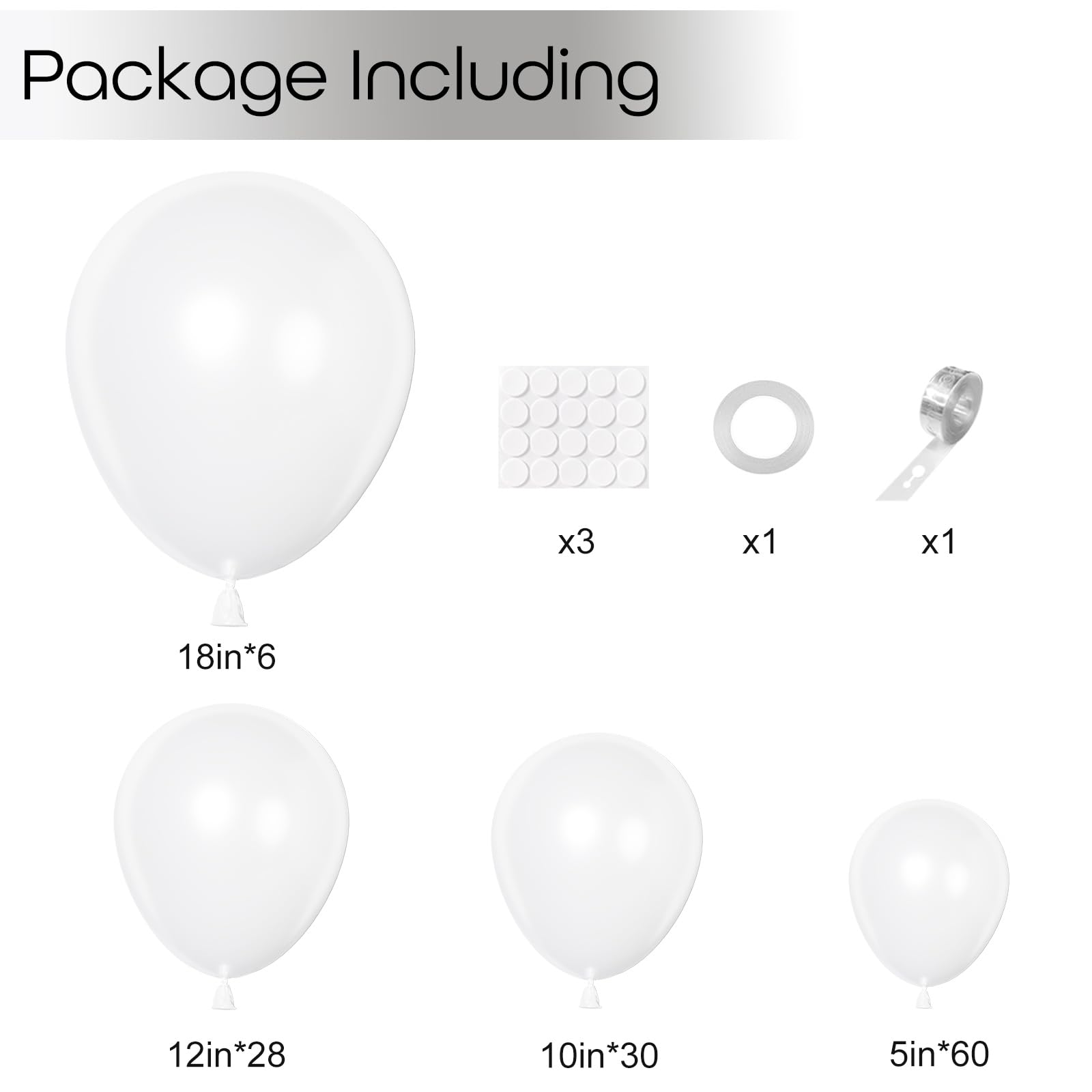 Ouddy Party pearl white 12in balloons ideal for versatile decor setups