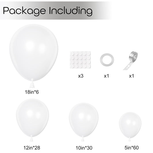 Ouddy Party pearl white 12in balloons ideal for versatile decor setups