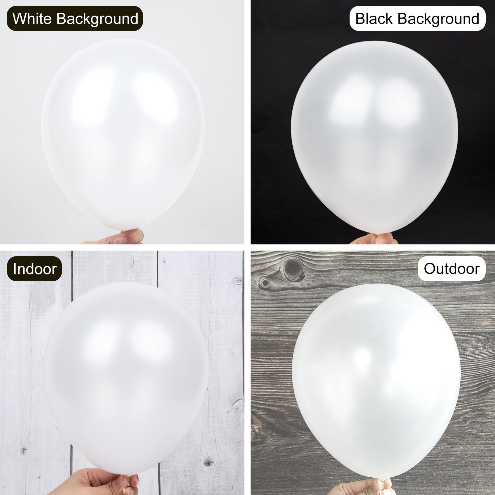Ouddy Party pearl white 5in balloons small details and confetti-like touches