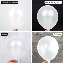 Ouddy Party pearl white 5in balloons small details and confetti-like touches