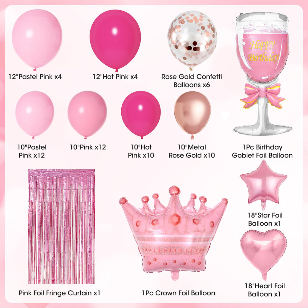Ouddy Party pink fringe curtain adds a shimmering frame for photos