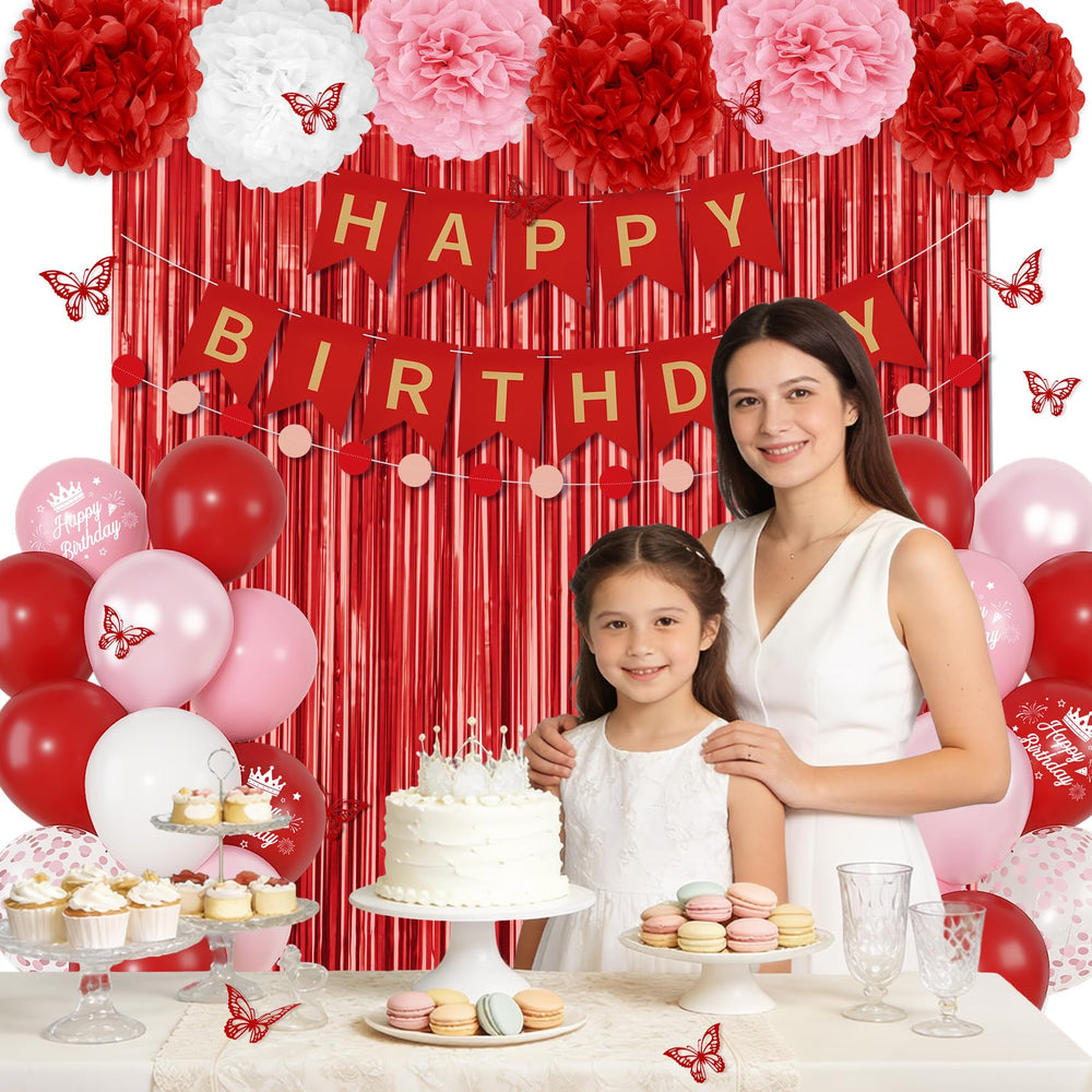 Ouddy Party circle banner frames the cake table