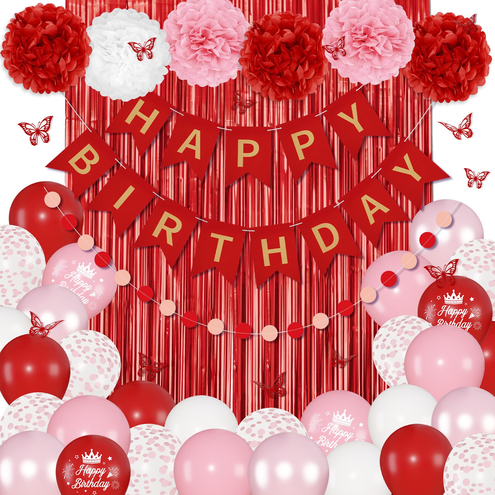 Ouddy Party 10-inch happy birthday balloons add playful colors