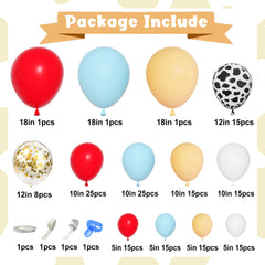 Ouddy Party red-blue cow-print 12-inch balloons brighten baby showers with cheerful color