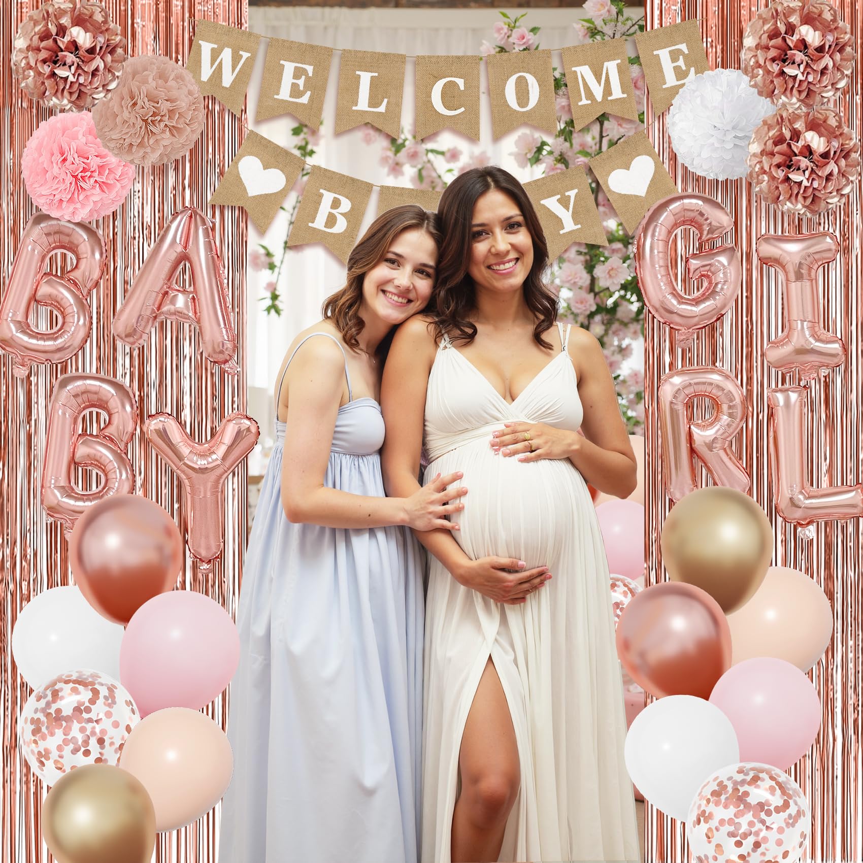 Ouddy Party rose gold foil balloons add sparkle to the reveal