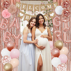 Ouddy Party rose gold foil balloons add sparkle to the reveal