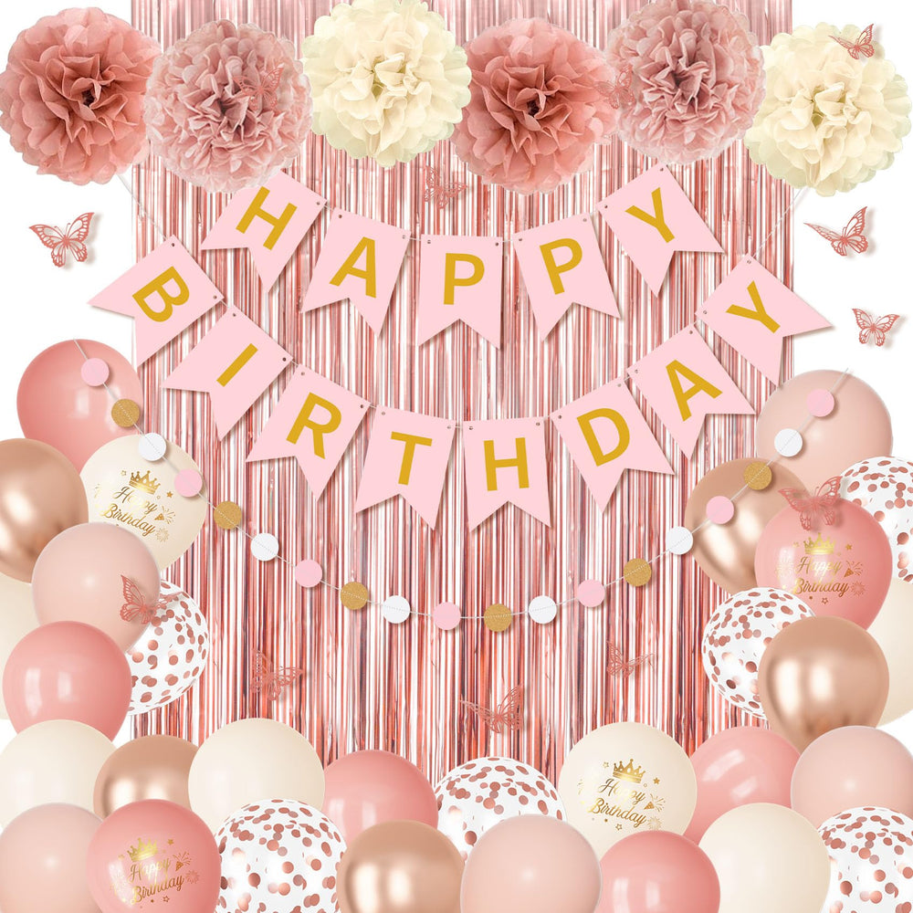 Ouddy Party rose gold fringe curtain adds shimmering backdrop for events