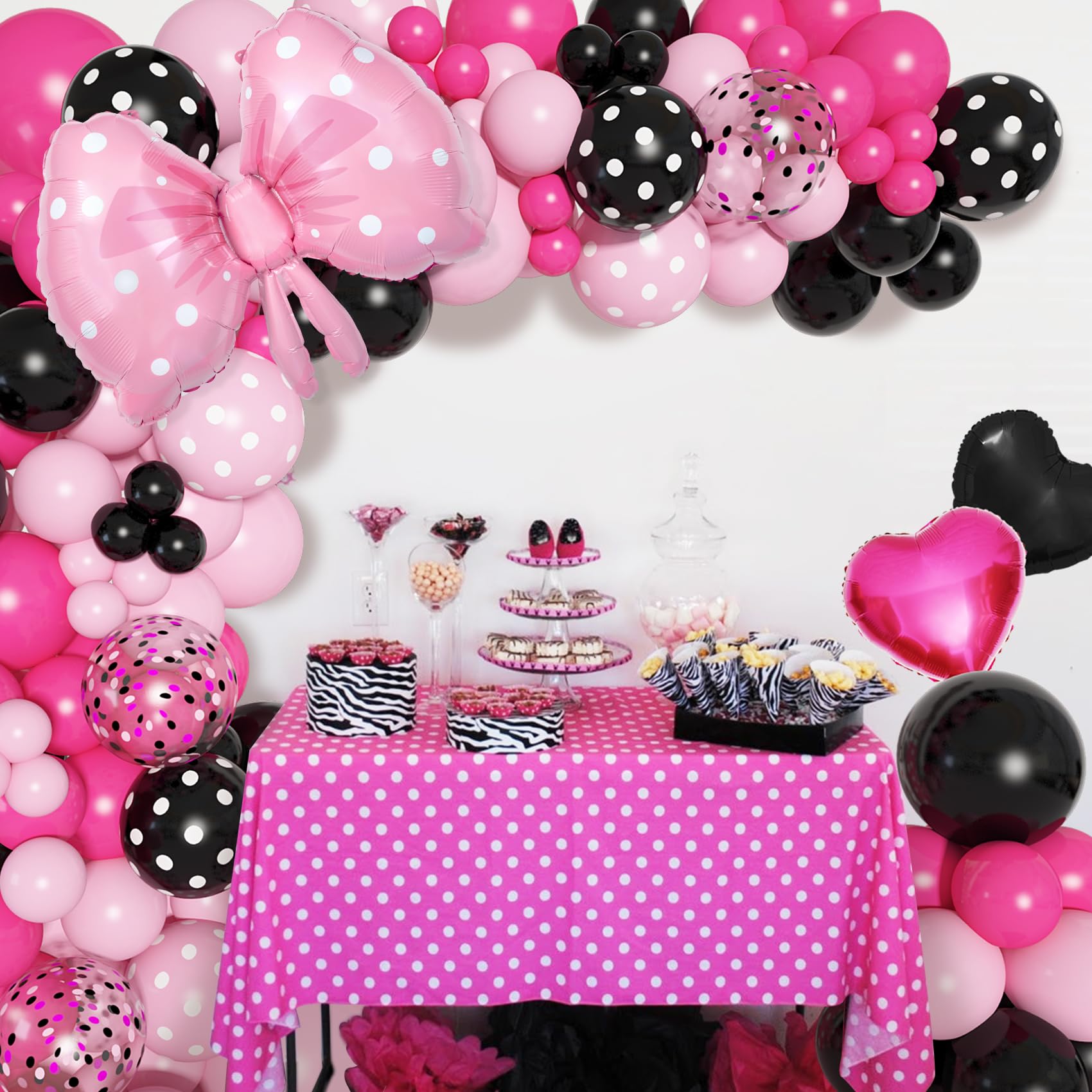 Ouddy Party rose red and pink latex balloons ideal for soft party styling.