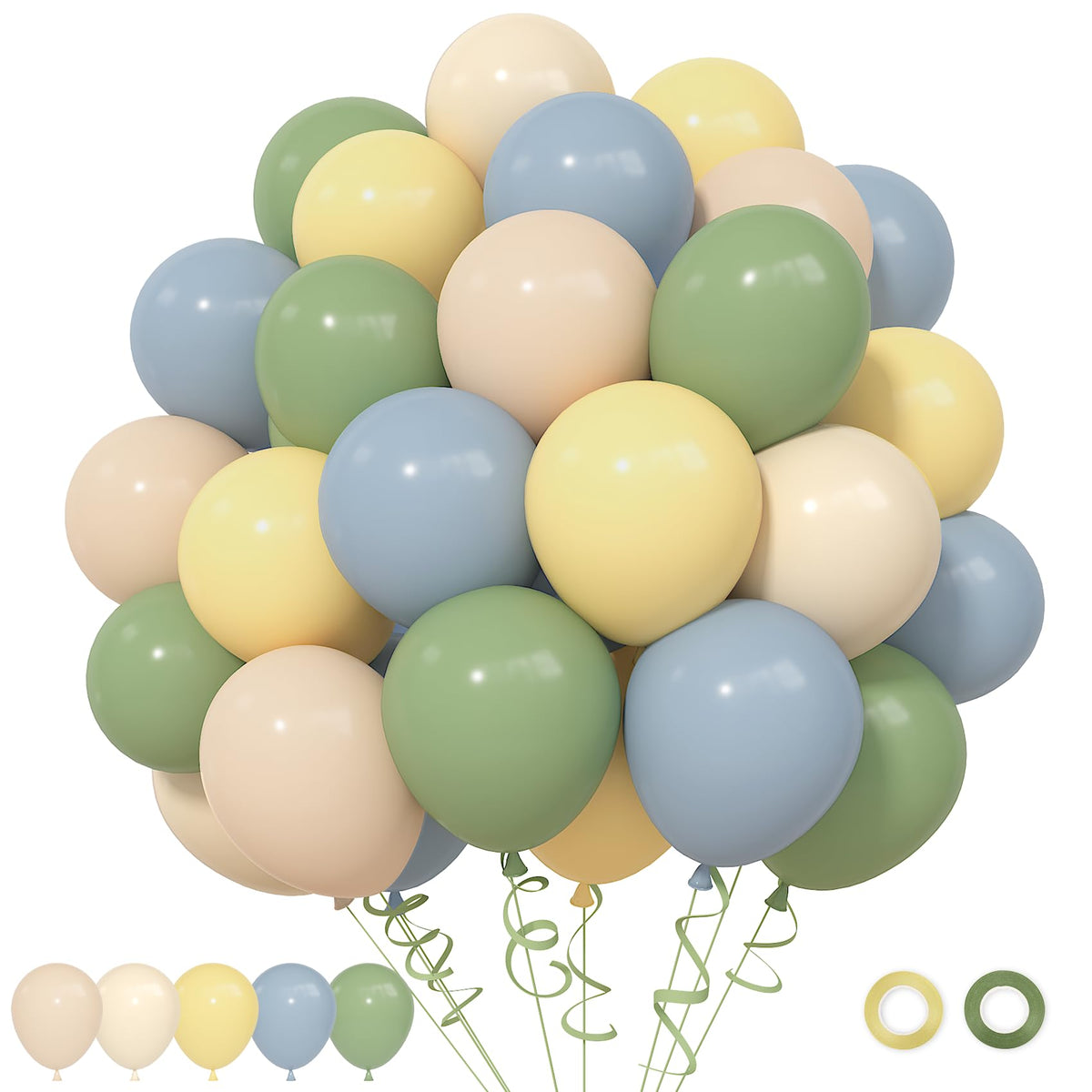Ouddy Party sage-green 12in balloons for elegant decor and arches
