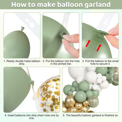 Ouddy Party sage green 5in balloon for confetti details and filler