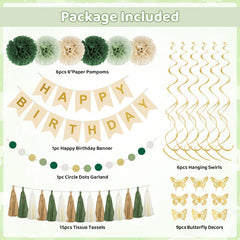 Ouddy Party sage green balloon bouquet for festive parties.