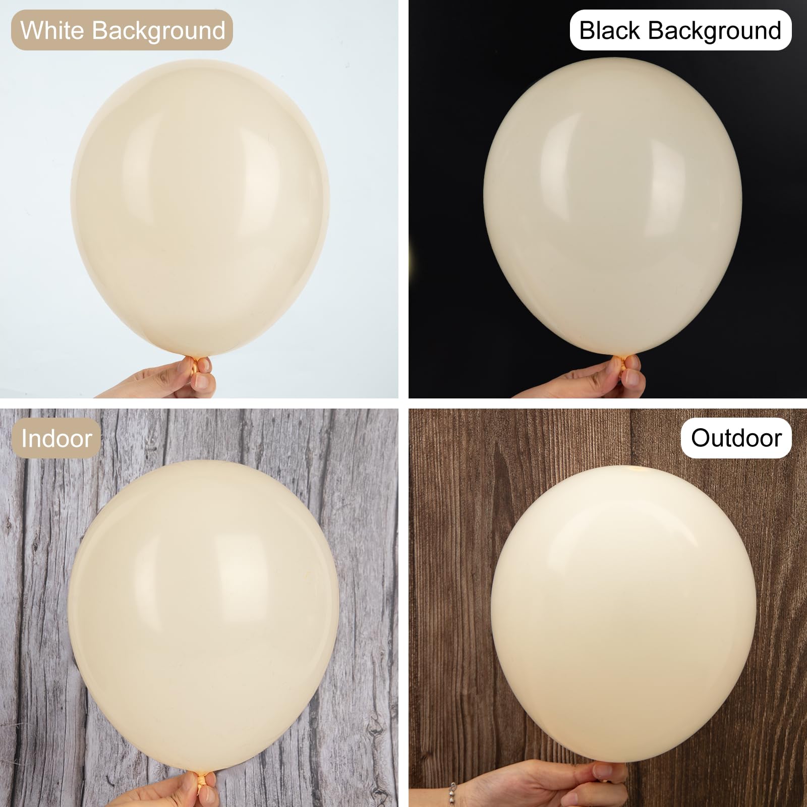 Ouddy Party 5in balloons adding texture and fullness to arches