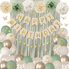 Ouddy Party sand white sage-green metallic balloons 10 inch for versatile decor