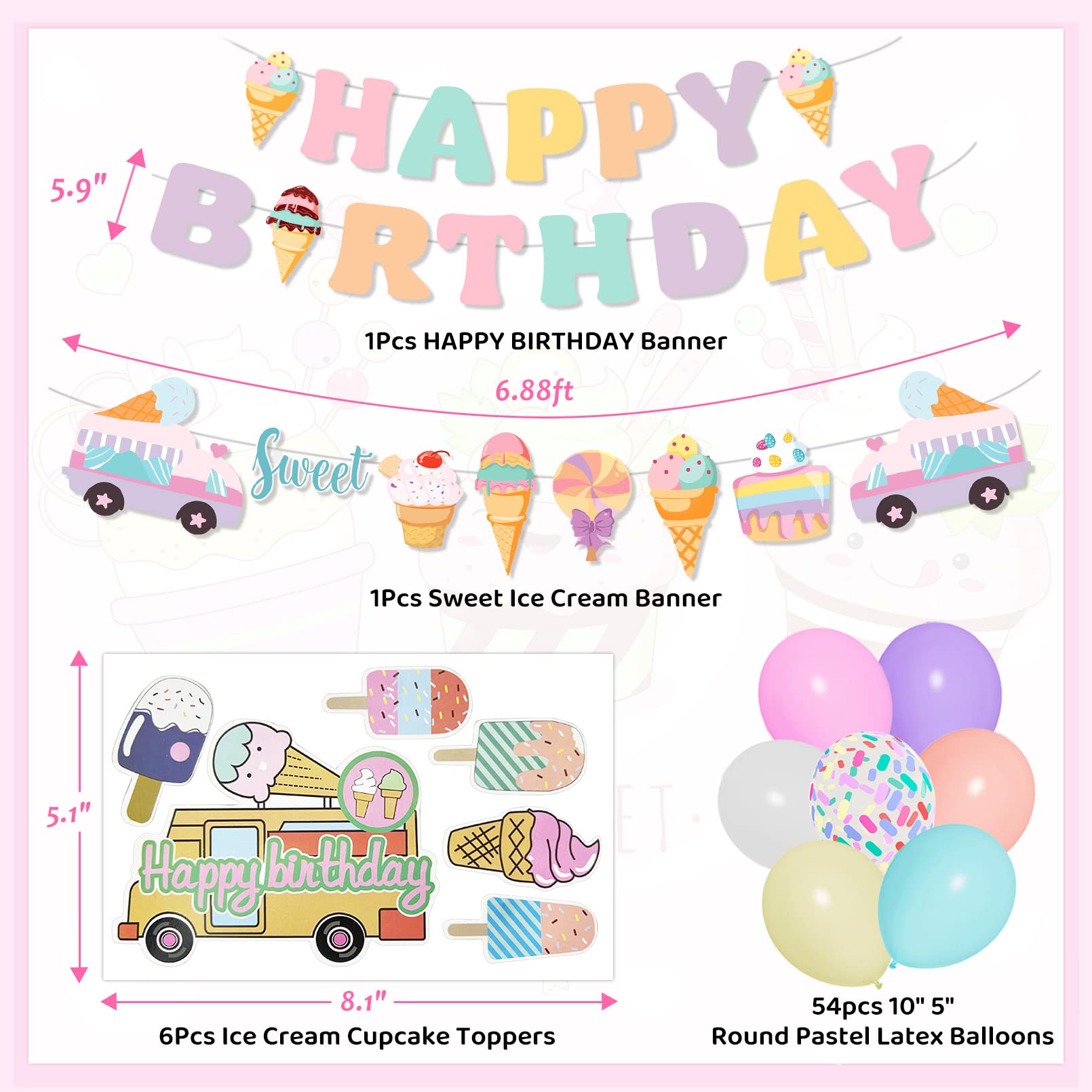 Ouddy Party sprinkle balloons add bright, multi-colored accents to the decor