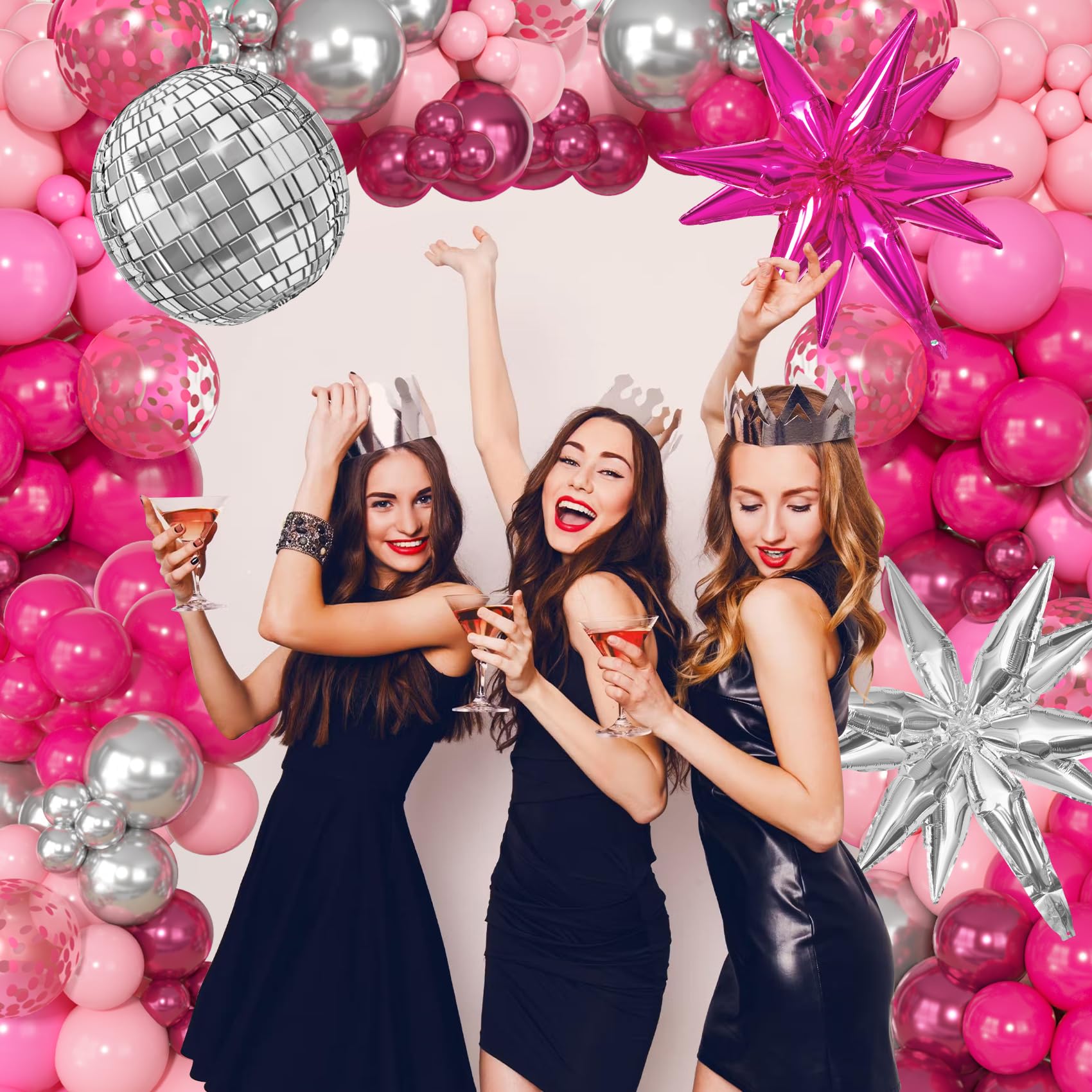 Ouddy Party 10-inch metallic silver balloon adds shine