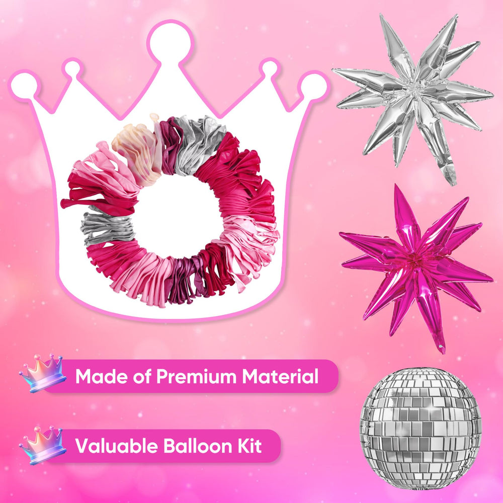 Ouddy Party 12-inch hot pink latex balloon for vibrant décor