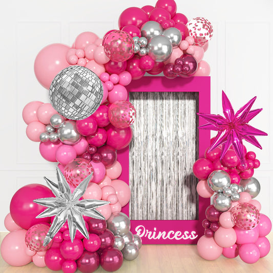 Ouddy Party 18-inch hot pink balloon for a bold centerpiece