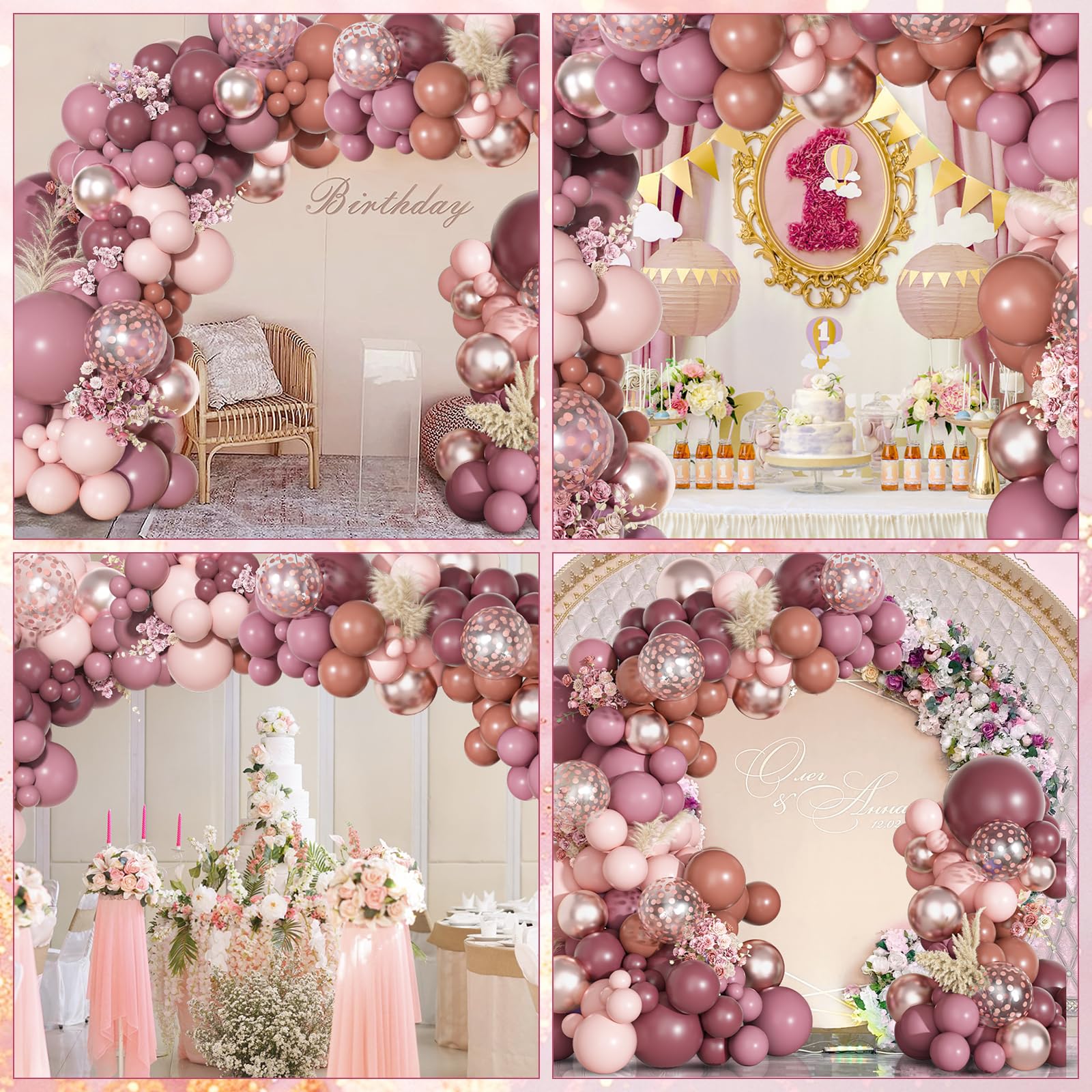 Ouddy Party balloons suit valentines, birthdays, and boho celebrations.