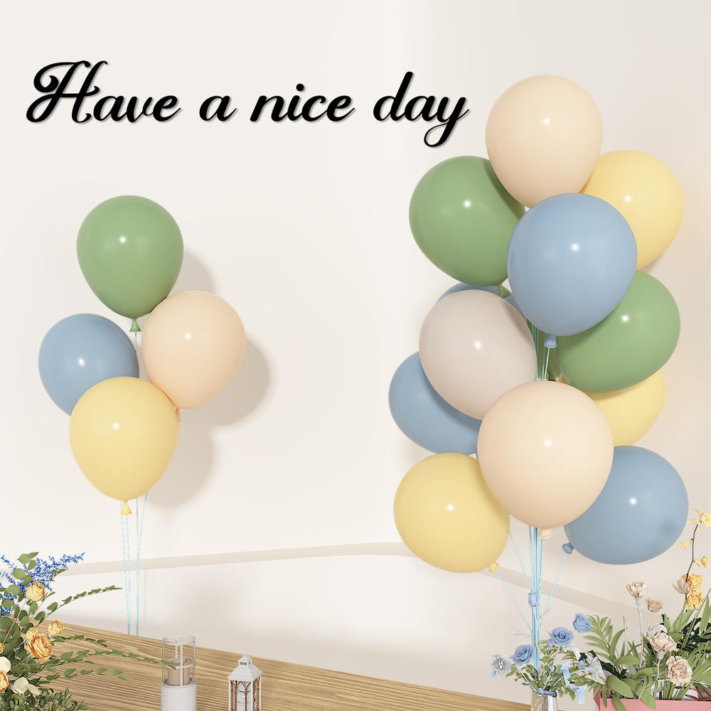 Ouddy Party white-sand 12in balloons for a clean neutral backdrop